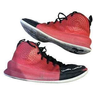 Under Armour Jet Yumi Basketball Sneakers Youth Boys 7.5 Red Black Shoes